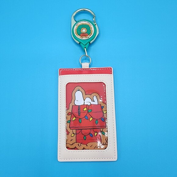Loungefly Peanuts Snoopy Holiday Cookies Christmas Retractable Lanyard ID Holder - Picture 7 of 12